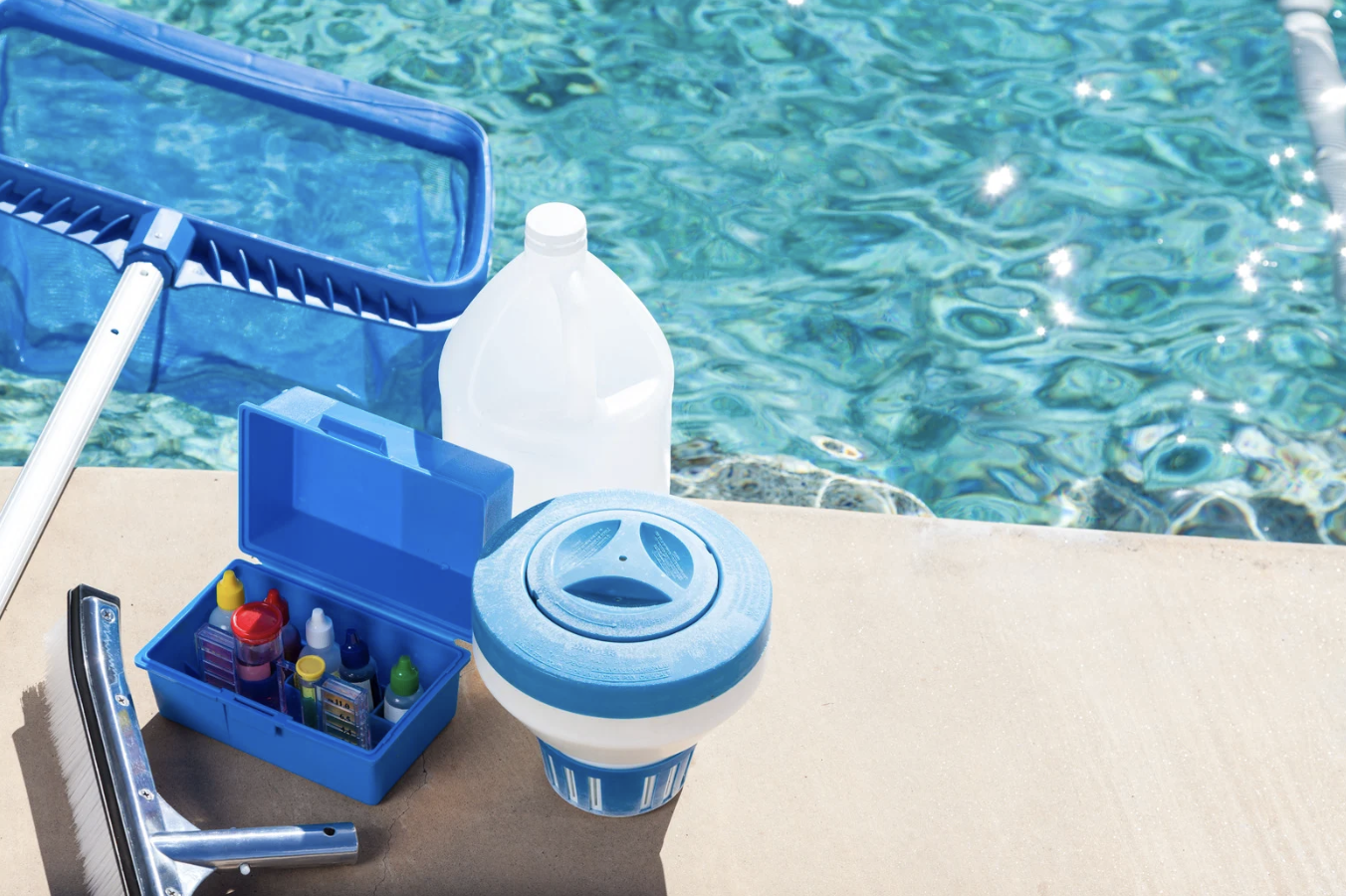 pool chemicals next to pool in bradenton